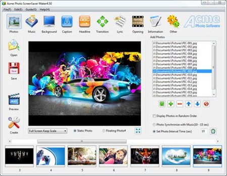 Acme Photo ScreenSaver Maker 4.50